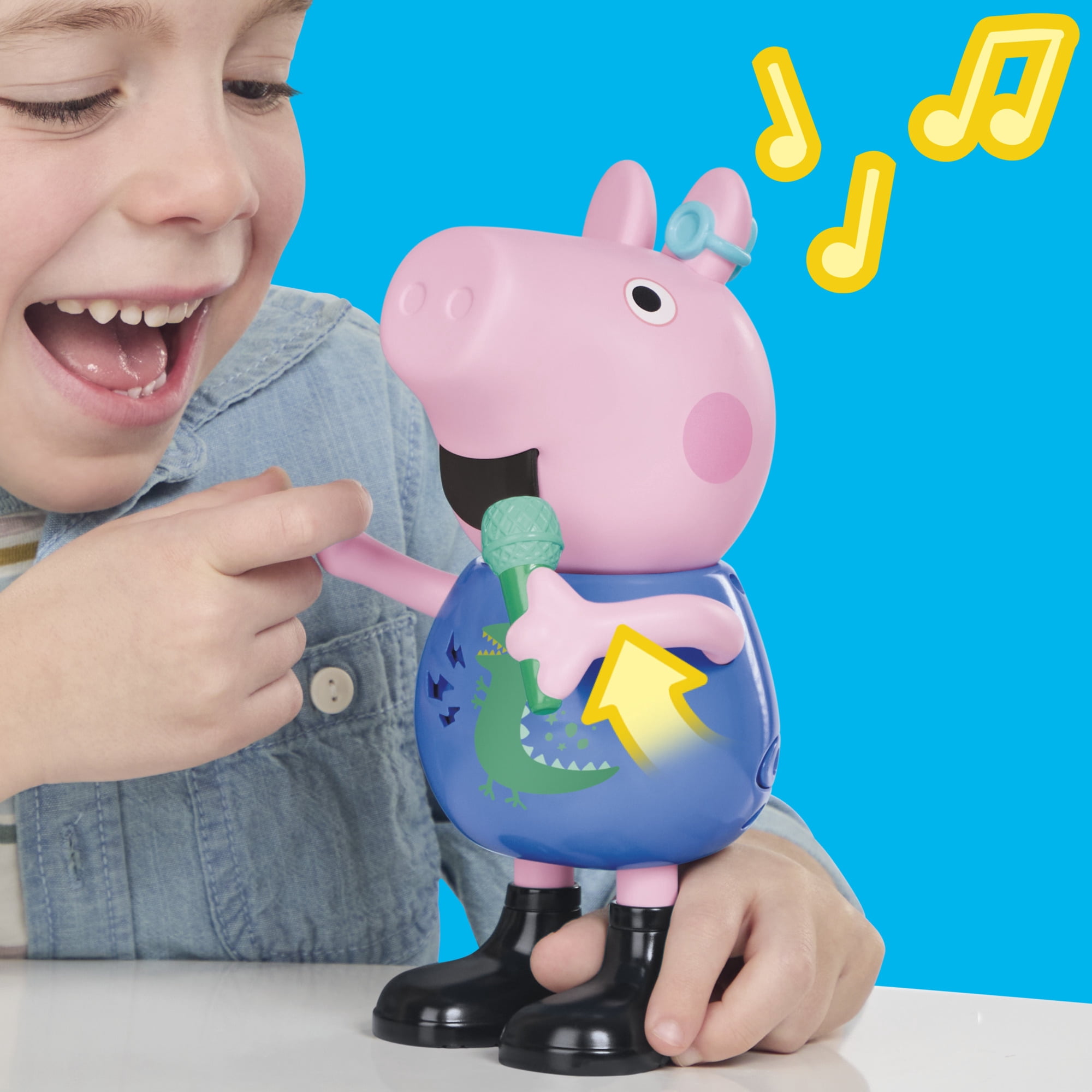 Jouets Peppa Pig Figurine George qui chante et fait des blagues, jouets musicaux préscolaires pour garçons et filles, 3 ans et plus - Version française