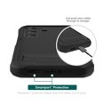 thumbnail image 4 of onn. Samsung Galaxy S25 Rugged Phone Case with Built-in Kickstand & Smartport Protection, Clear/Black, 4 of 5