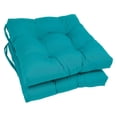 thumbnail image 1 of 16-inch Solid Twill Square Tufted Chair Cushions (Set of 2), 1 of 4