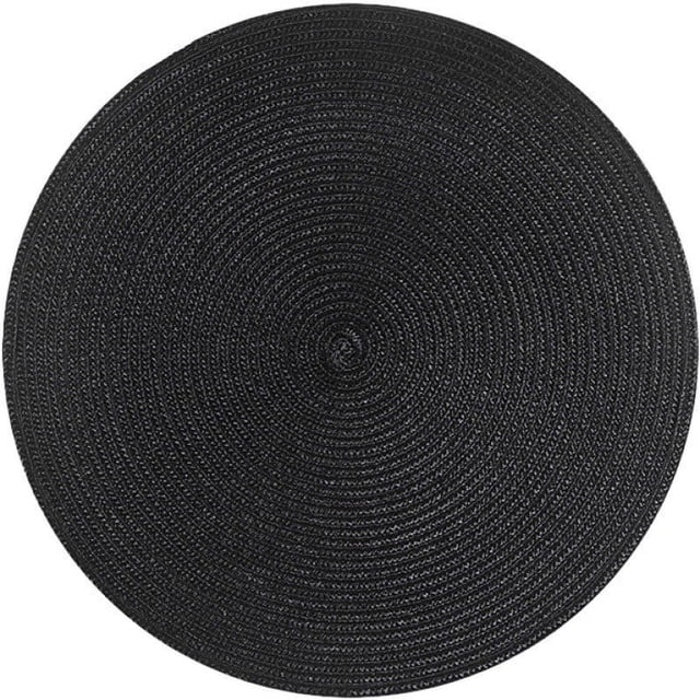 Round Woven Table Mat, Heat-Resistant and Waterproof Cotton Yarn Dining Place Mat, Oil-Proof Coffee Table Pad, Stylish 32cm Decorative Table Protection