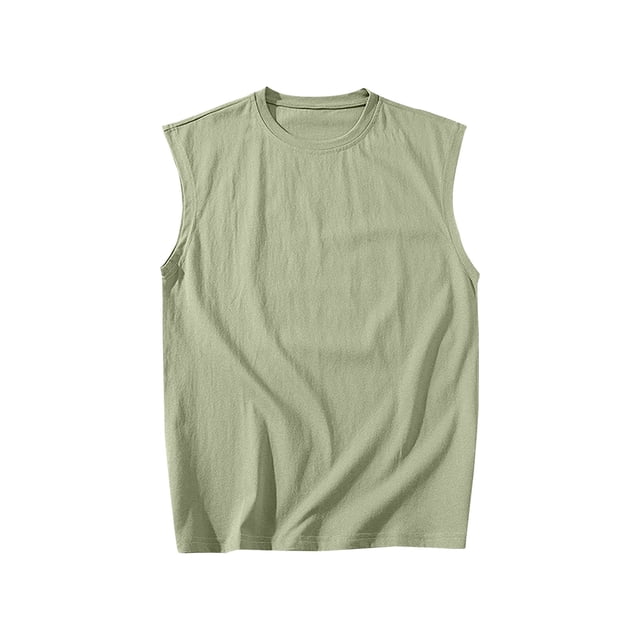 sageysalite Débardeurs pour Hommes Sans Manches Base Chandail Col Rond Coton Ample Respirant Décontracté Sortie Relax Tendance Mode Hauts