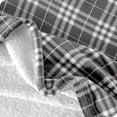 thumbnail image 3 of Bare Home Plush Sherpa Bed Blanket - Fluffy & Soft - Reversible - Lightweight - Twin/Twin XL, Stirling Plaid - Gray/White, 3 of 4
