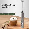 thumbnail image 3 of Handheld aerator, three-head electric whisk, USB charging blender, milk, coffee, tea, shake drink mixer, kitchen cooking tools, 3 of 9