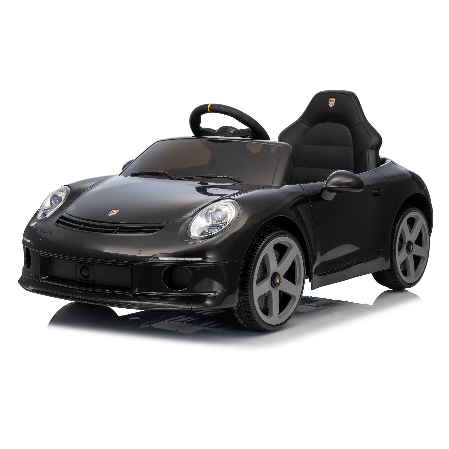 VOLTZ TOYS Officially Licensed RUF Porsche 911 24V Kids Ride-On Car, Motorized Luxury Sport Toy Vehicle with Parent Remote Control, Open Doors, LED Lights & Music, Black