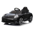 thumbnail image 1 of VOLTZ TOYS Officially Licensed RUF Porsche 911 24V Kids Ride-On Car, Motorized Luxury Sport Toy Vehicle with Parent Remote Control, Open Doors, LED Lights & Music, Black, 1 of 6