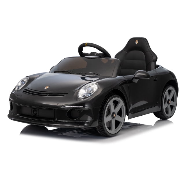 VOLTZ TOYS Officially Licensed RUF Porsche 911 24V Kids Ride-On Car, Motorized Luxury Sport Toy Vehicle with Parent Remote Control, Open Doors, LED Lights & Music, Black