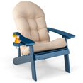 thumbnail image 1 of Costway Adirondack Chair HIPS Adirondack Chair with Cup Holder & Cushion Navy, 1 of 8