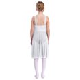 thumbnail image 2 of Lejafay Robe de Danse Lyrique Sans Manches pour Filles Justaucorps Color Block Fête Danseuse Blanc 14, 2 of 8