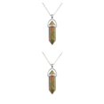 thumbnail image 3 of QualitChoice Hexagon Column Charm Exquisite Women Men Making Findings Handmade Anniversary Hanging Pendants Colorful Crystal Unakite 2Set, 3 of 6