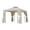 Crème Blanche, variante sur Outsunny Pavillon de Terrasse 10 Pieds x 10 Pieds pour l'Extérieur, Abri avec Toit à Double Niveau, Parois Latérales de Pavillon pour Événements au Jardin, Blanc Crème
