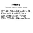 thumbnail image 2 of CMX Front Rear Ceramic Brake Pads Kit for Car Nissan Frontier Xterra Suzuki Equator KCX-100308, 2 of 9