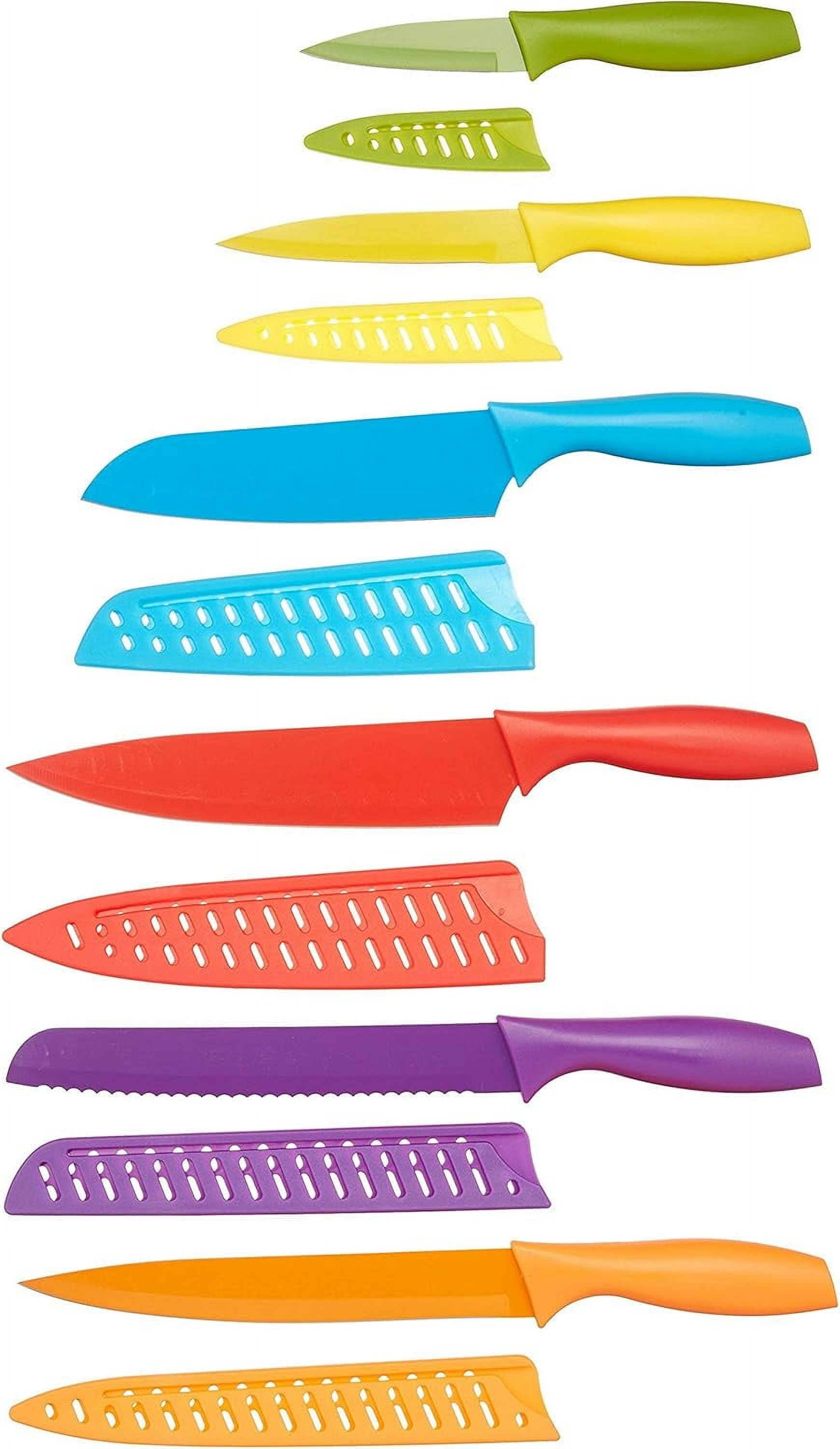 Piece ColorCoded Kitchen Knife Set Knives with Blade Guards