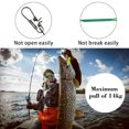 thumbnail image 2 of EIGTHTAIL 100PCS Stainless Steel Fishing Line Leaders   Tooth Proof Heavy Duty Trace Fishing Leader Wire with Swivels and Snaps 14kg Pull for Connect Tackle Lures Rig or Hooks (Green), 2 of 8