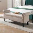 thumbnail image 4 of Kathy Roll Arm Entryway Accent Bench Sky Neutral, 4 of 13