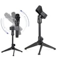 thumbnail image 2 of Support de Bureau pour Microphone à 3 Pieds, Support Ajustable pour Micros Filaires Ou Sans Fil, Comprend un Support de Lumière de Remplissage et des Accessoires, 2 of 8