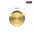 thumbnail image 2 of 6pcs Stainless Steel Plate, 7.9 Inch Round Metal Dinner Plates, Dishes Serving Tray Gold, 2 of 6