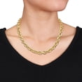 thumbnail image 4 of Miabella Yellow-Plated Sterling Silver Oval Link Necklace, 4 of 4