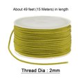 thumbnail image 2 of Unique Bargains Nylon Beading Thread Cord 2mm Extra Strong Braided Nylon String for Necklace Crafting 15M/49 Feet, Army Green, 2 of 5