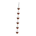 thumbnail image 2 of koolsoo 6 Cups Rain Chain Easy Installation Iron Decoration for Garden Sheds Outside Red Brown, 2 of 9