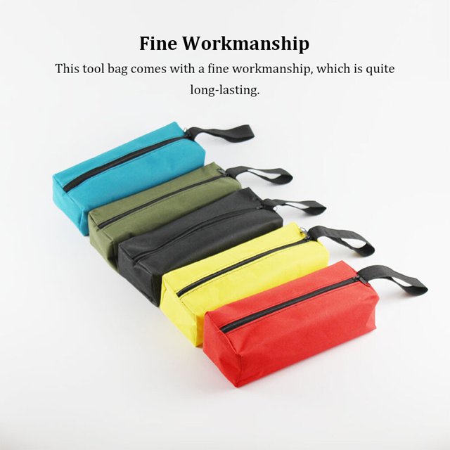 5X Tote Bag Zippered Pack Fine Workmanship Tools Sack Wear-resistance Convenience Storage Bags Hardware Organizer Container Green Small Size