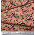 thumbnail image 2 of Soimoi Georgette Viscose Fabric Leaves & Texture Print Fabric by Yard 42 Inch Wide, 2 of 2