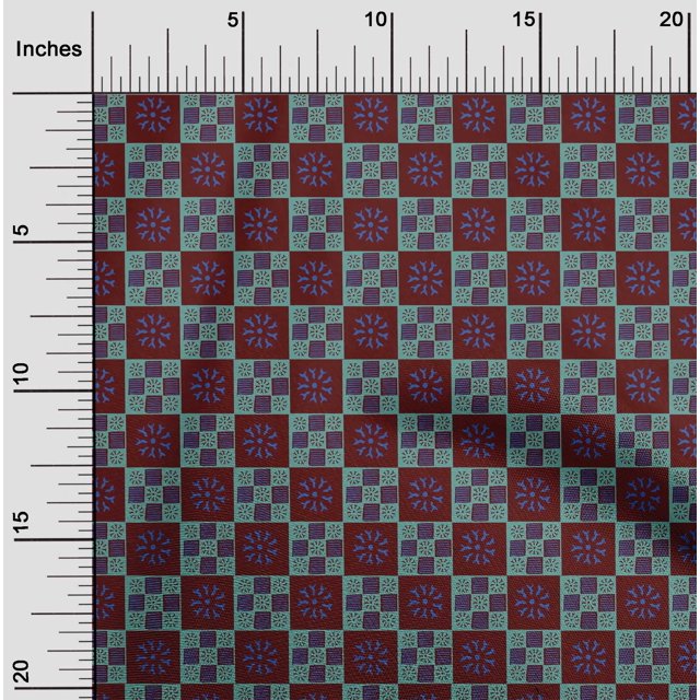 oneOone Viscose Jersey Fabric Geometric & Floral Block Print Sewing Fabric BTY 60 Inch Wide