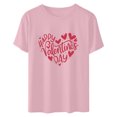 thumbnail image 4 of Cadeaux de la Saint-Valentin T-shirt Décontracté à Manches Courtes et Col Rond pour Femmes avec Imprimé Arbre de Noël, 4 of 6