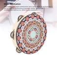 thumbnail image 4 of Hand Held Wood Tambourine Rhythm Percussion Tambourine Metal Jingles Musical Educational Instrument for Entertainment, 4 of 7
