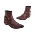 thumbnail image 1 of LSLJS Men's Ankle Boots, Fashion Large Size Winter Western for Men's Embroidery Mid Calf Chunky Heel Retro Pointed, 1 of 3