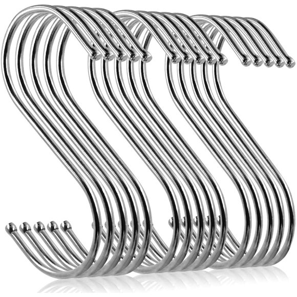 Shaped Hooks, 15PCS S Hooks Set, Premimum Qualty Stainless Steel Pack S Shaped Hook Heavy Duty