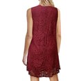 thumbnail image 4 of Robe Élégante en Dentelle Florale pour Femme Sans Manches à Col Rond Robe de Cocktail Formelle Robe de Soirée Robe de Bal Robe d'Invitée de Mariage, 4 of 7