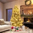 thumbnail image 3 of Costway 6 FT Pre-Lit Flocked Christmas Tree Hinged w/ 260 LED Lights & 1415 Branch Tips, 3 of 10
