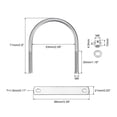 thumbnail image 2 of Unique Bargains Rond U-Bolts 2 Ensembles 53mm (2,09 ') Largeur Intérieure 71mm Longueur M6 304 Acier Inoxydable avec Rondelles d'Écrous et Plaques, 2 of 5