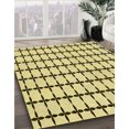 thumbnail image 3 of Ahgly Company Machine Washable Indoor Round Transitional Mustard Yellow Area Rugs, 7' Round, 3 of 7
