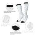 thumbnail image 3 of Easygdp Rabbit And Star Prints Sport Knee High Socks Soccer Socks Calf Compression Athletic Socks for Men and Women, 3 of 6