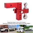 thumbnail image 3 of Adjustable Trailer Hitch, 6in Drop Rise, 12500LBS Capacity, Stainless Steel, 2in Receiver, Heavy Duty Truck Tow Hitch Kit For Large Trailers, RVs, Boats, 3 of 8
