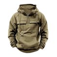 thumbnail image 1 of QIPOPIQ Chandails à Capuche pour Hommes Chandails à Capuche Décontractés pour Hommes avec Poches Zippées Fermeture Éclair Complète Chandail à Manches Longues Veste à Capuche de Sport Liquidation, 1 of 5
