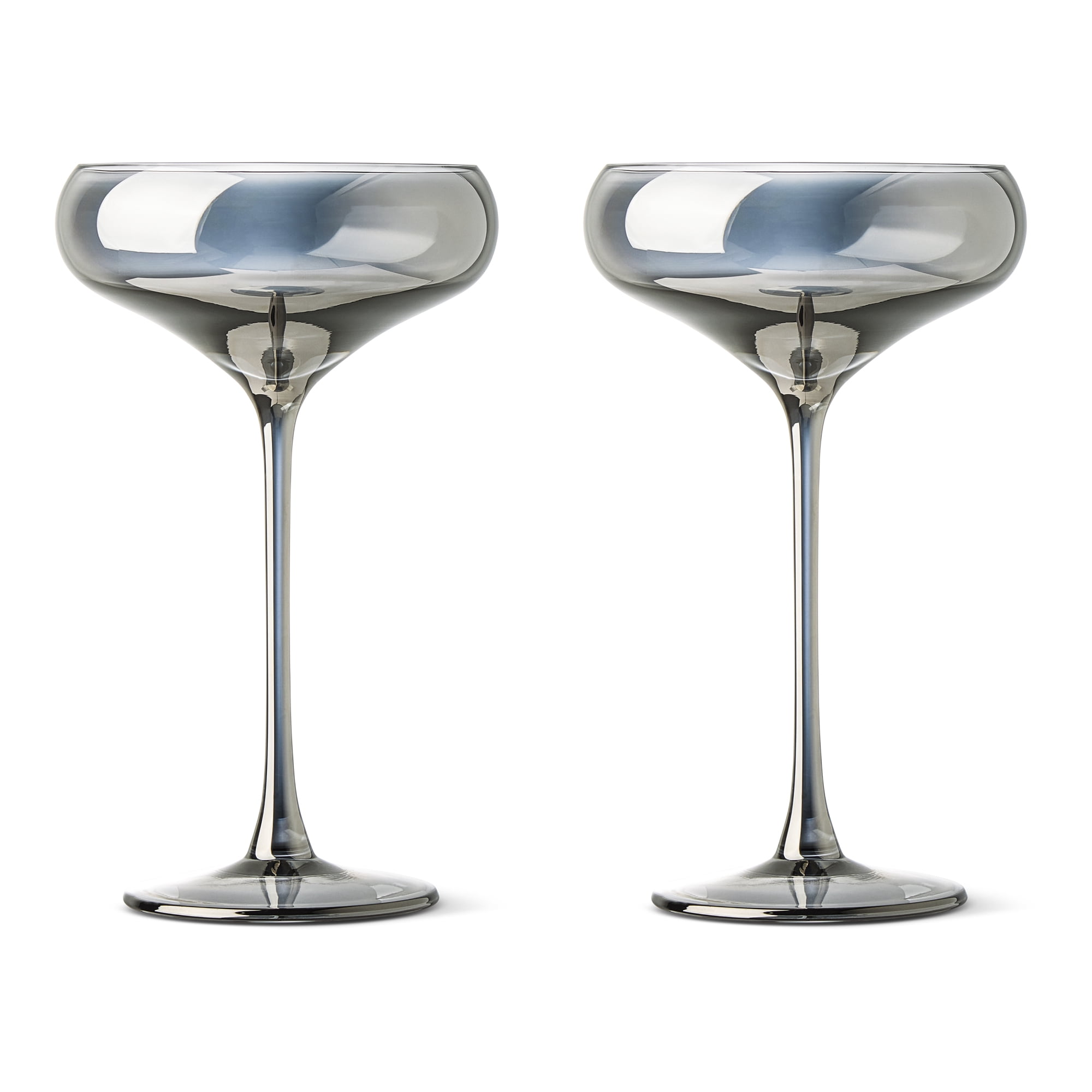 Verres à cocktail Thyme & Table 30 cl, sphère fumée irisée, ensemble de 2