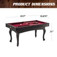 thumbnail image 4 of 5.5 ft Charleston Red Drop Pocket Pool Table, Billiard Ball and Cue Stick Set Included, by Barrington Billiards, 4 of 6