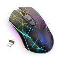 thumbnail image 1 of Souris de Jeu Sans Fil APPIE, Souris d'Ordinateur Rechargeable avec Rétroéclairage RVB Arc-en-Ciel, 3 DPI Réglables, 7 Boutons, Prise Ergonomique, Souris Optique USB 2,4 GHz pour Ordinateur Portable PC Mac Gamer Bureau, 1 of 10