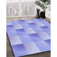 thumbnail image 3 of Ahgly Tapis d'Intérieur Lavable en Machine Carré Transitionnel Bleu Ardoise Clair, 7 Pieds Carré, 3 of 7
