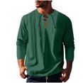 thumbnail image 1 of zbxnLI Mens Linen Shirts Drawstring V Neck Long Sleeve Shirt Lightweight Spring Fall Long Sleeve T-Shirts, 1 of 7