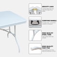 thumbnail image 4 of Newest 6ft Folding Table, Portable Plastic Table for Camping, Picnics, Parties, High Load Bearing Foldable Table White, 4 of 8
