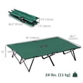 thumbnail image 3 of Outsunny 76" Two Person Folding Camping Cot with Carrying Bag, Green, 3 of 10