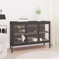thumbnail image 1 of vidaXL Buffet Anthracite 105x35x70 cm Acier et Verre, 1 of 5