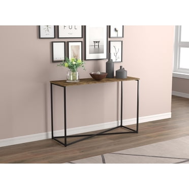 Safdie & Co. Console Table 44L Brown Reclaimed Wood Black X Metal