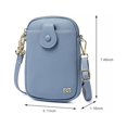 thumbnail image 4 of Women Mini Crossbody Bag with Pocket Solid Pattern Zip Handbags Multipurpose Mini Shoulder Bag Purse, 4 of 8