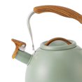 thumbnail image 3 of Kitchen Whistling Kettle Teapot Kettle 3L Large Capacity with Wooden Handle Tableware Light Green, 3 of 7