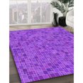 thumbnail image 3 of Ahgly Tapis Rond Lavable en Machine Intérieur Transitionnel Heliotrope Violet, 8 Pieds Rond, 3 of 7