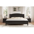 thumbnail image 2 of Noble House Queen Platform Bed with Headboard,Wooden Slat Support Legs,No Box Spring Needed,Black, 2 of 12